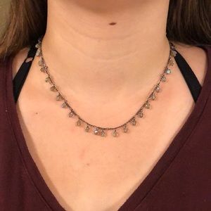 Black and gemstone necklace